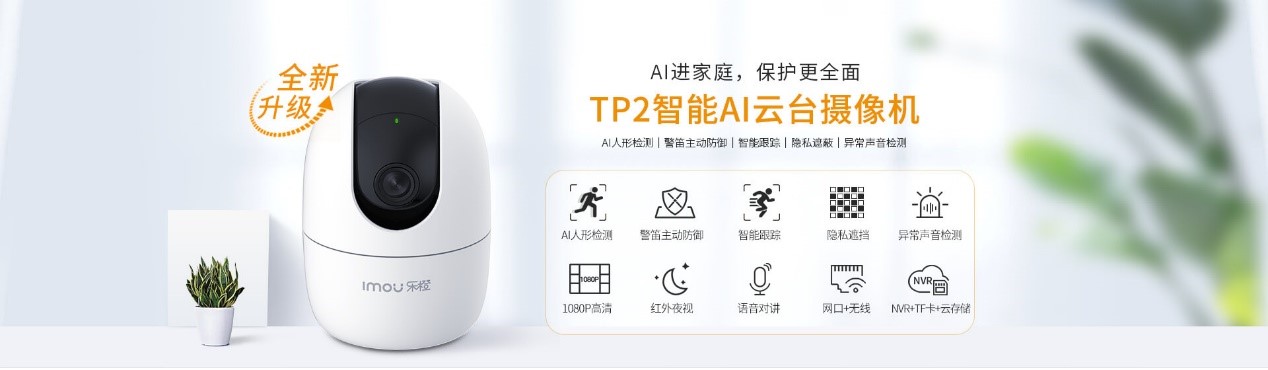智能AI人形檢測云臺攝像機TP2